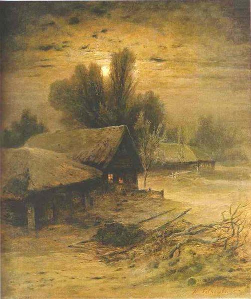 Alexei Savrasov Winter Night china oil painting image